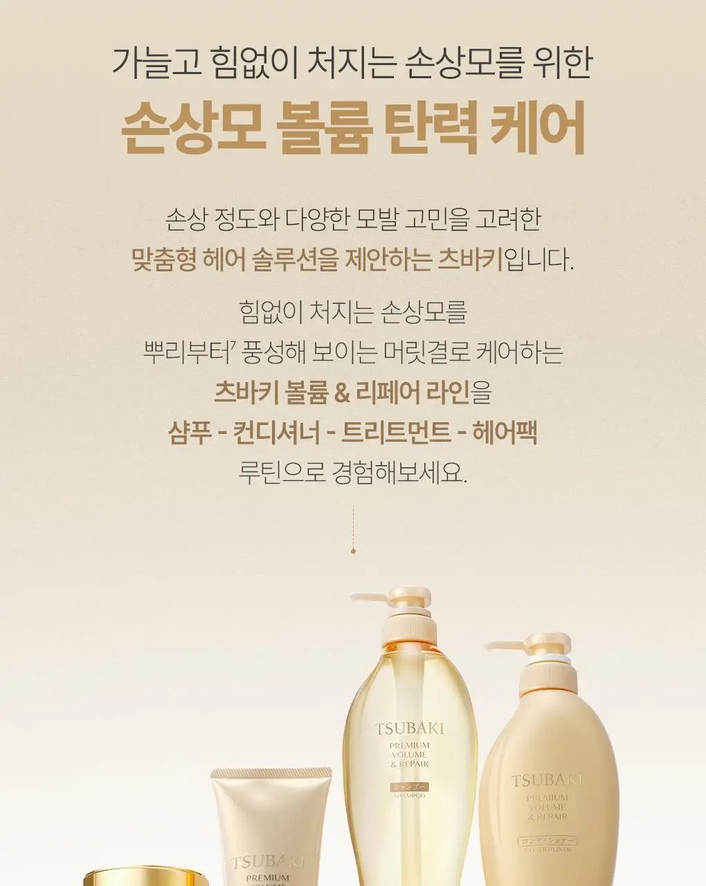[뿌리볼륨&영양케어] 츠바키 프리미엄 볼륨 & 리페어 트리트먼트 160g 상세페이지 20
